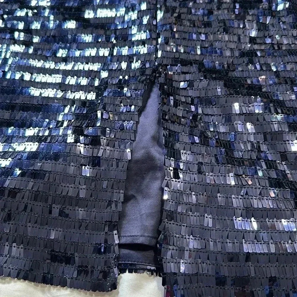 Eliza J Sequin Cocktail Party Sheath Dress Navy Blue size 10 - Picture 7 of 7